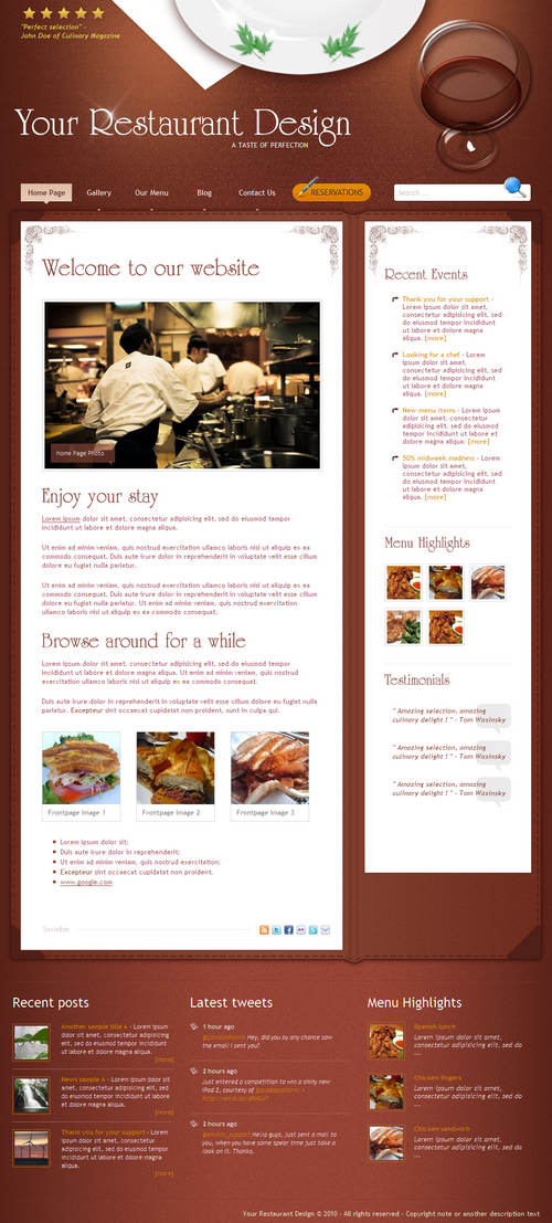 Restaurant Design Premium WordPress Theme